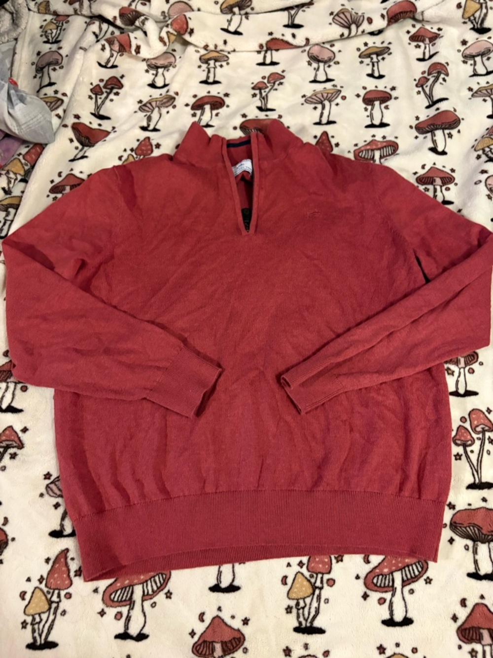 Men's Southern Tide Red Quarter-Zip Sweater Size Medium